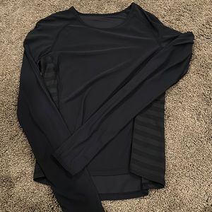 lululemon black long sleeve size two